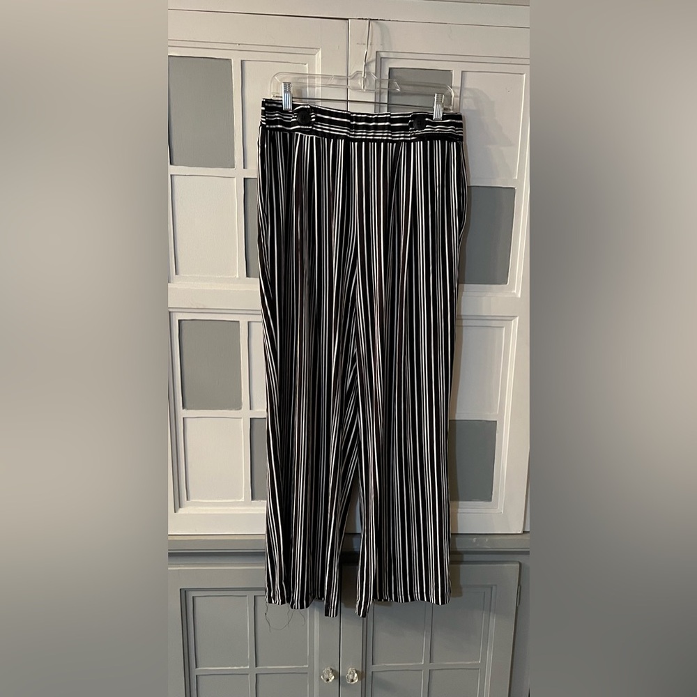 🖤Robert Louis Monochrome Striped Wide Leg Pants